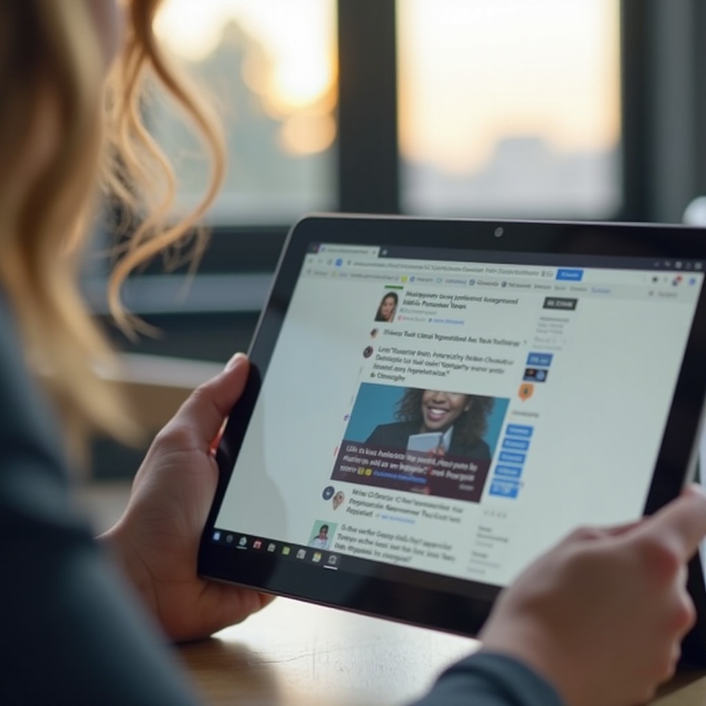 tab chromebook tetap di atas saat menggulir dalam mode tablet