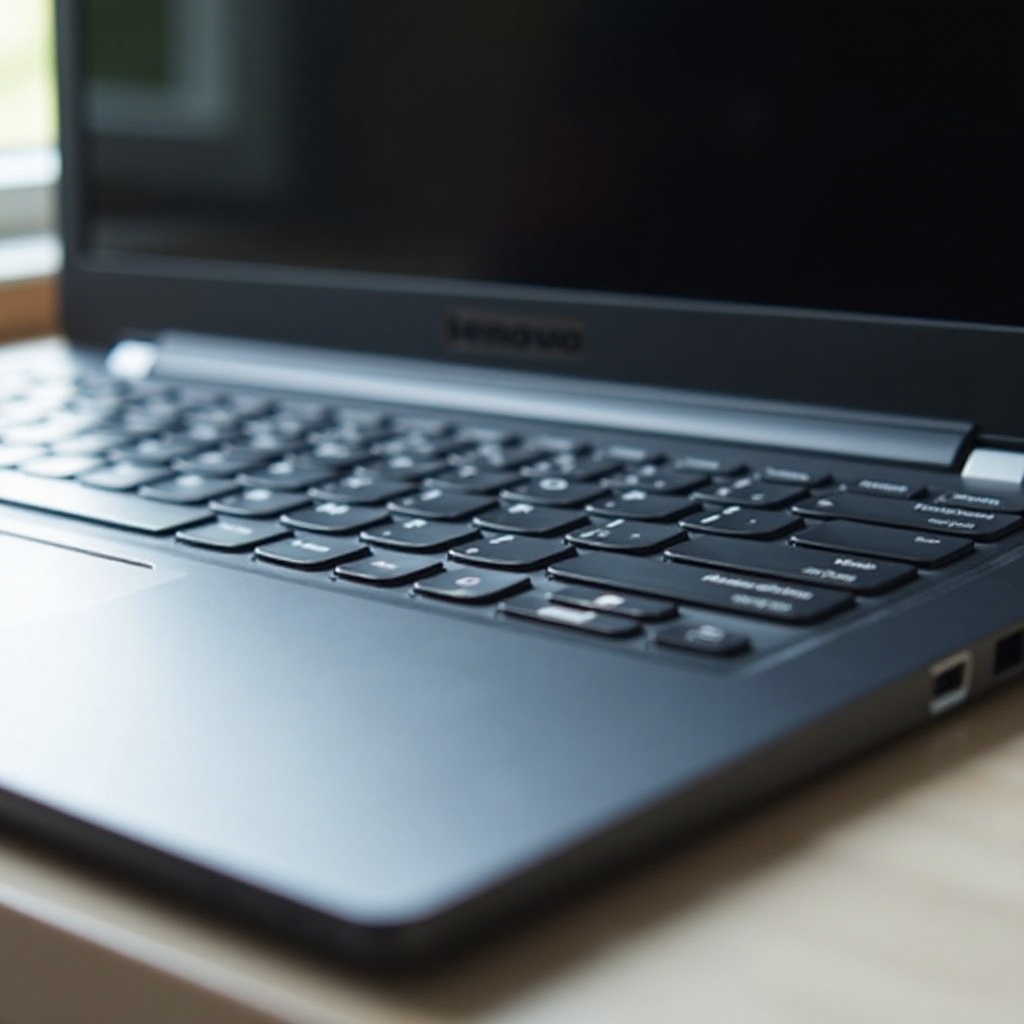 Di mana tombol daya pada laptop Lenovo