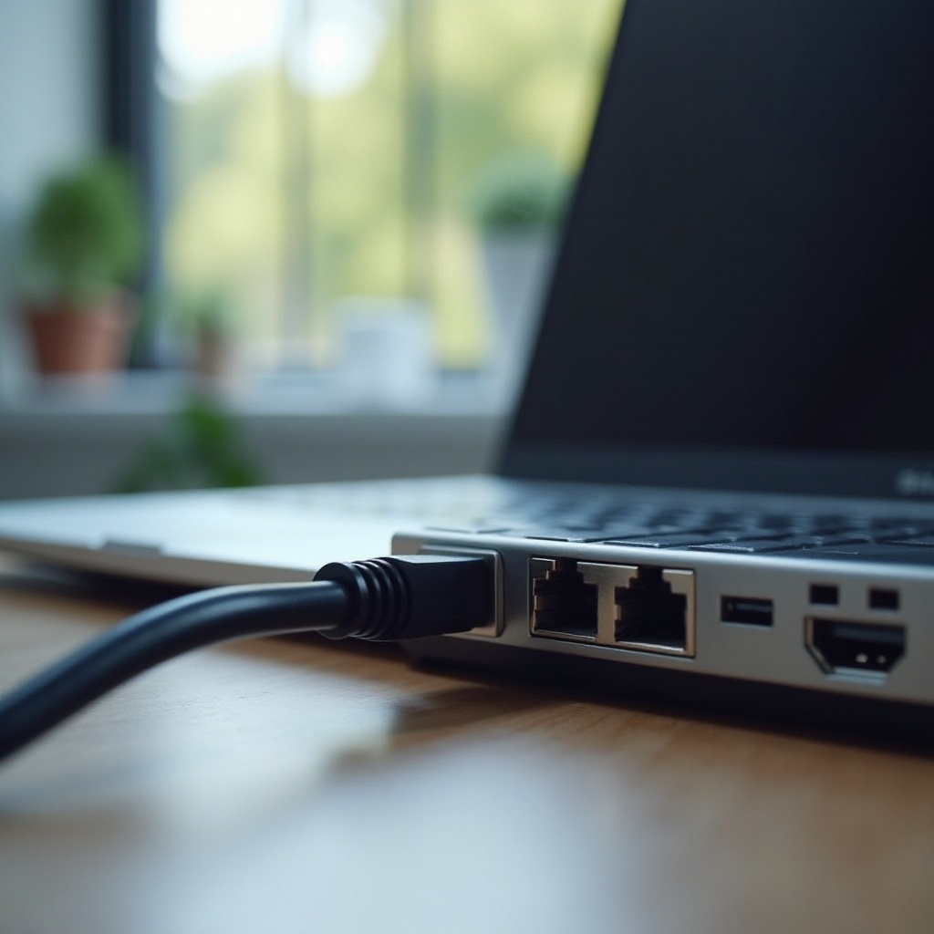 ethernet ile dizüstü bilgisayar
